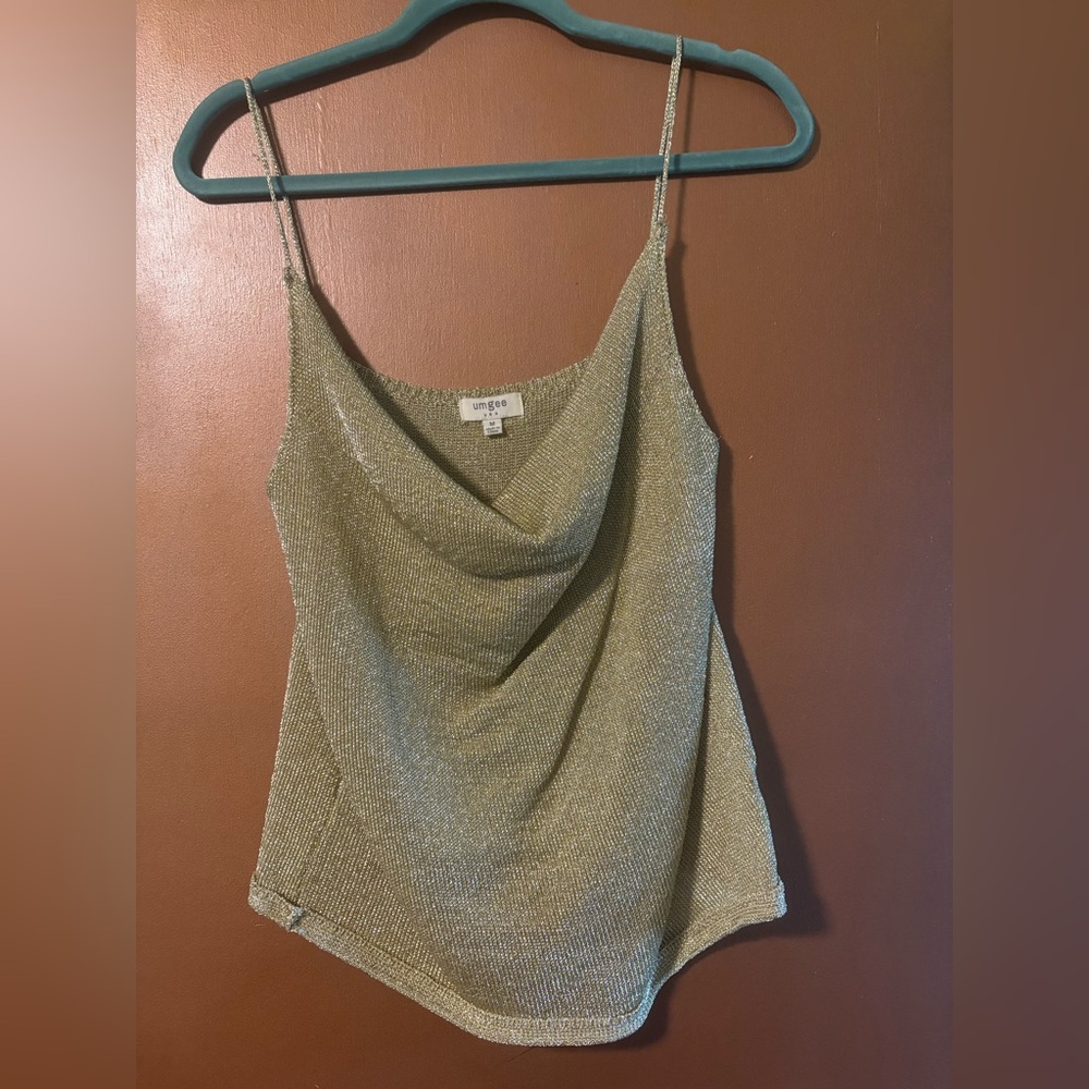 Metallic gold Umgee shirt, size medium